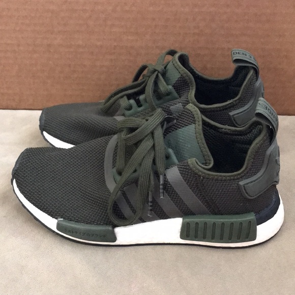 ADIDAS NMD OLIVE GREEN WOMEN SNEAKERS SIZE 5 US - Picture 3 of 7